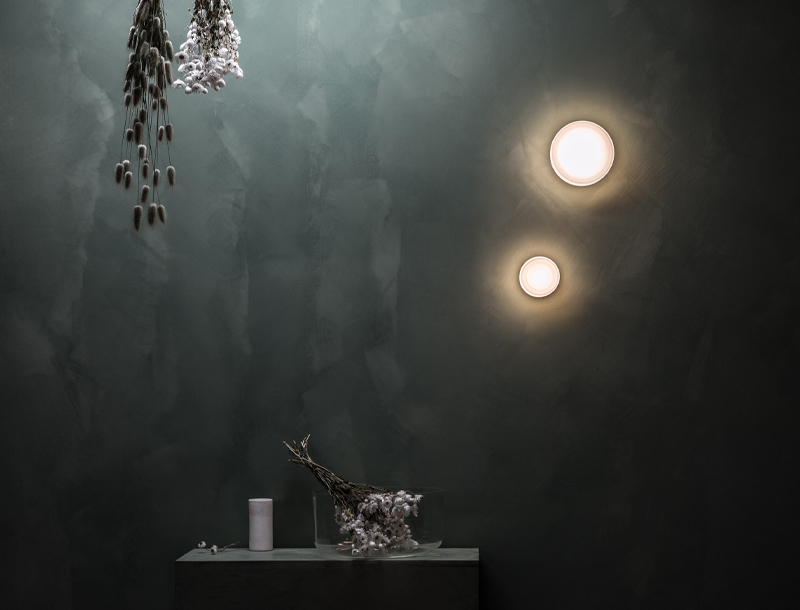 FlatWhite W2 Opal Wall Light