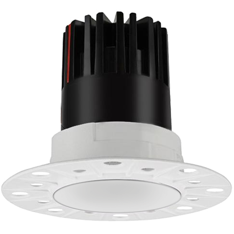 Dubai 75mm Fixed Round Trimless - Round Trimless Matt White