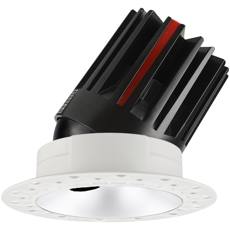 Dubai 95mm Adjustable Round Trimless - Round Trimless Matt White