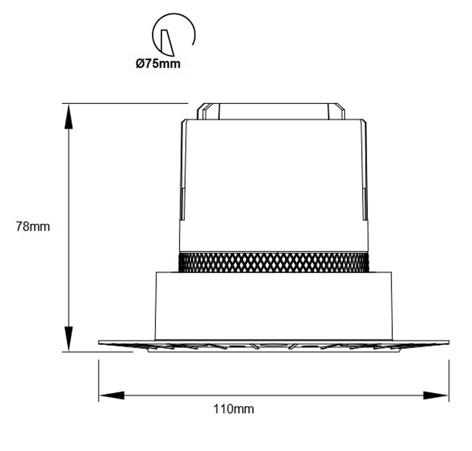Karma 75mm Curved Bezel Trimless - Curved Bezel Trimless Matt White